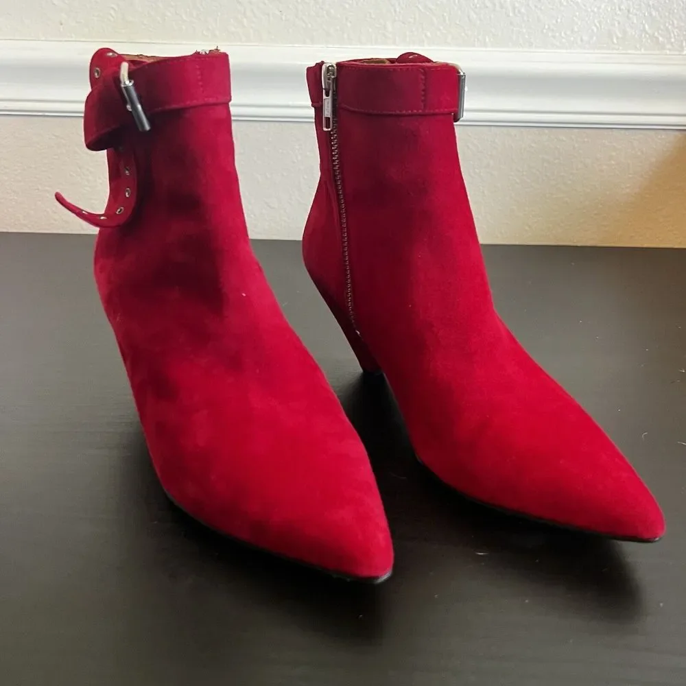 IRO LINAC Ankle Boots In Red Womens Size‎ Eu 39 / US 8 - 8.5 New In Box